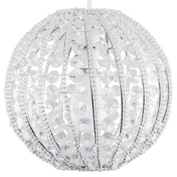 ValueLights Bead Clear Acrylic Ball Pendant Shade