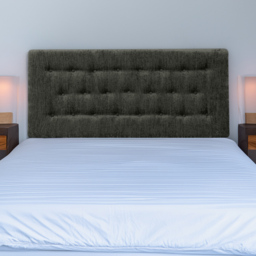 Bedmaster Lona Super King Size Charcoal Chenille Buttoned Headboard - thumbnail 1