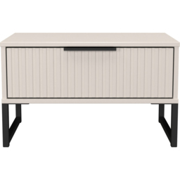 Crowndale Fluted Single Drawer Kashmir Matt Wide Side Table Ready Assembled - thumbnail 2