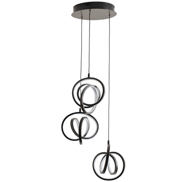 ValueLights Infinity Loop Twirl Cluster Drop Black Integrated LED Ceiling Light - image 1