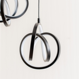 ValueLights Infinity Loop Twirl Cluster Drop Black Integrated LED Ceiling Light - thumbnail 3