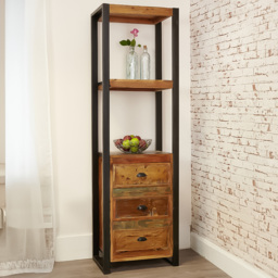 Baumhaus Urban Chic 3 Drawer 2 Shelf Alcove Bookcase