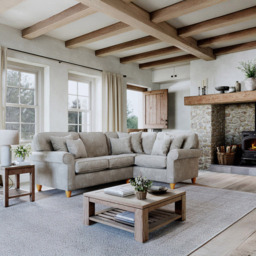 Sinatra Glory Beige 4 Seater Left Hand Corner Sofa - thumbnail 3