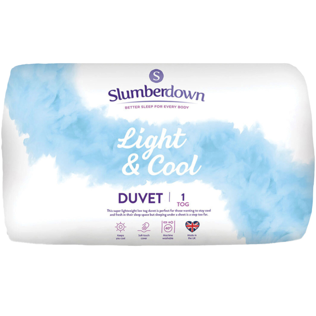 Slumberdow Super King White Light and Cool Duvet 1 Tog - image 1