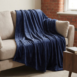 Navy Family Sized Throw - thumbnail 2