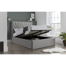 Wilson Double Grey Fabric Ottoman Storage Bed - thumbnail 2