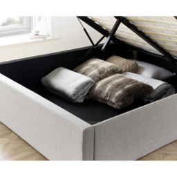 Wilson Double Grey Fabric Ottoman Storage Bed - thumbnail 4
