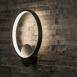 ValueLights Infinity Circle Black Integrated LED Wall Light - thumbnail 2