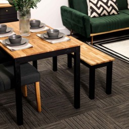 Copenhagen 2 Seater Solid Oak Dining Bench - thumbnail 2