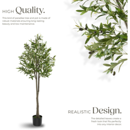 tectake Artificial Olive Plant in Pot 150cm - thumbnail 3