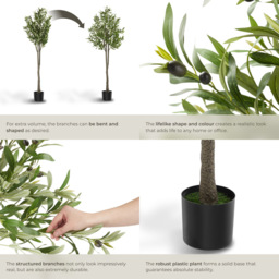 tectake Artificial Olive Plant in Pot 150cm - thumbnail 4