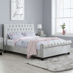 Sienna Grey Small Double Bed Frame - thumbnail 1