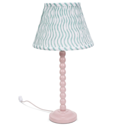 ValueLights Bobbins Green Arrow Shade Rose Pink LED Table Lamp - thumbnail 1