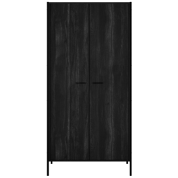 Hoxton 2 Door Black Wardrobe - thumbnail 3