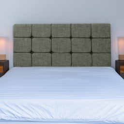 Bedmaster Pearl Double Charcoal Linen Squared Headboard - thumbnail 1