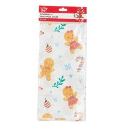 Gingerbread Paper Table Cover - White - thumbnail 1