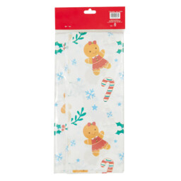 Gingerbread Paper Table Cover - White - thumbnail 2