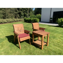 Charles Taylor 2 Seater Deluxe Companion Seat with Red Cushions - thumbnail 4