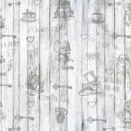 Origin Murals Alice In Wonderland English Rose Print Blue Wall Mural - thumbnail 2