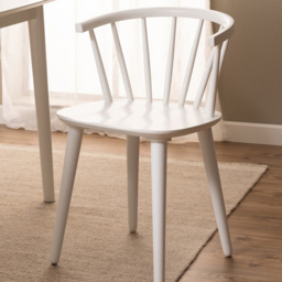 Florence Ida Set of 2 White Dining Chair
