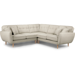 Opry Faro 4 Seater Button Back Linen Left Hand Corner Sofa - thumbnail 2