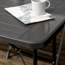 Outsunny Black 6 Seater Folding Garden Dining Table - thumbnail 3