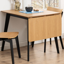 Florence Roxby 80 to 120cm Extending Dining Table Oak and Black