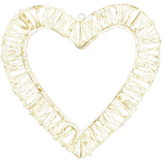 Xmas Haus Warm White LED Heart Shape Wreath 40cm - image 1