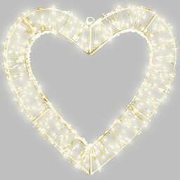 Xmas Haus Warm White LED Heart Shape Wreath 40cm - thumbnail 3