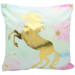 Velosso Golden Unicorn Filled Cushion 43 x 43cm 2 Pack - thumbnail 1