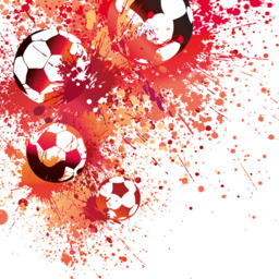 Origin Murals Football Splash Red Wall Mural - thumbnail 2