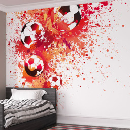 Origin Murals Football Splash Red Wall Mural