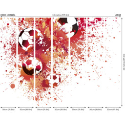 Origin Murals Football Splash Red Wall Mural - thumbnail 4