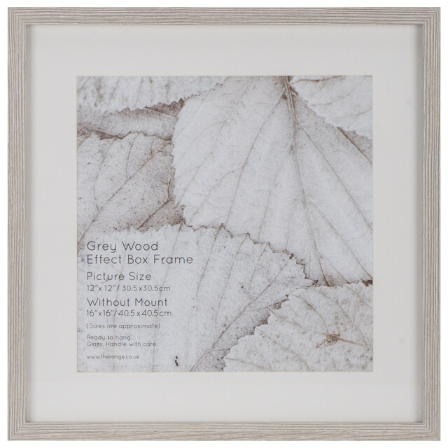 The Port. Co Gallery Grey Wood Effect Box 16 x 16 inch Photo Frame