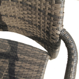 Furniture One Brown Rattan 4 Seater Stackable Garden Dining Set - thumbnail 4