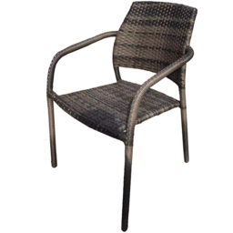 Furniture One Brown Rattan 4 Seater Stackable Garden Dining Set - thumbnail 3