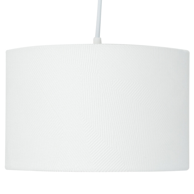Geometric Drum Shade - White / 25cm - image 1