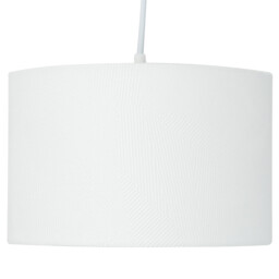 Geometric Drum Shade - White / 25cm - thumbnail 1