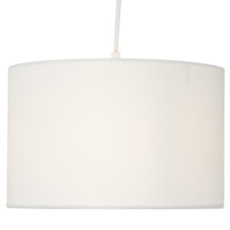 Geometric Drum Shade - White / 25cm - thumbnail 3
