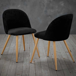 Venice Set of 2 Black Dining Chair
