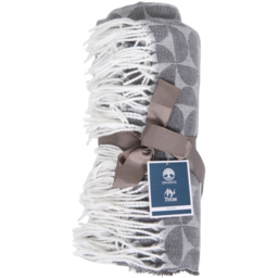 Atzi Charcoal Geometric Throw 180 x 138cm