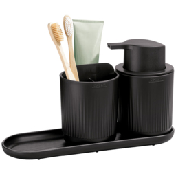 ReBorn Dark Grey Recycled Plastic Bathroom Set 3 Piece - thumbnail 4