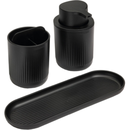 ReBorn Dark Grey Recycled Plastic Bathroom Set 3 Piece - thumbnail 3