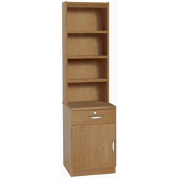 R White Cabinets Brown Single Door Single Drawer 4 Shelf Cupboard with Hutch - thumbnail 2