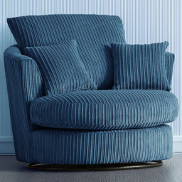 Luxor Marine Jumbo Cord Fabric Swivel Chair