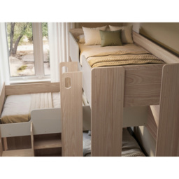 Flair Bode White and Oak Triple Sleeper L-Shaped Bunk Bed - thumbnail 4