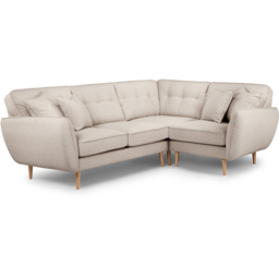 Opry Faro 4 Seater Button Back Beige Corner Sofa - thumbnail 2