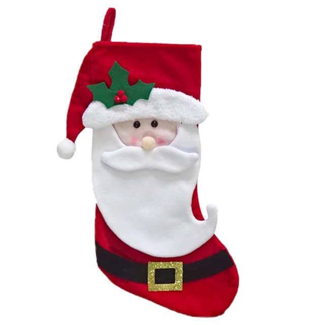 Traditional 3D Santa Clause Stocking