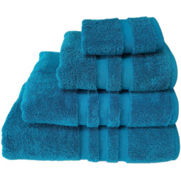 Turkish Cotton Turquoise Terry Dobby Bath Towel