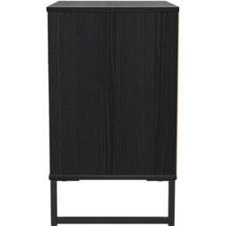 Crowndale Fluted 3 Drawer Black Ash Midi Chest of Drawers Ready Assembled - thumbnail 3